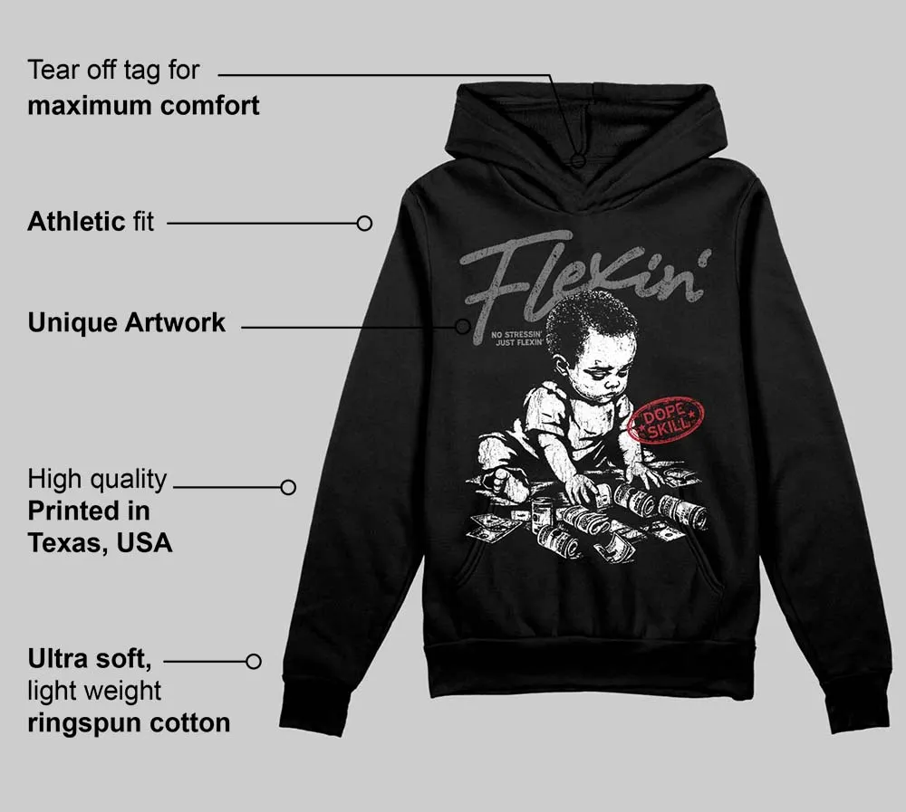 Black Cat 4s DopeSkill Hoodie Sweatshirt Flexin' Graphic sold by DopeSkill product image thumbnail 3