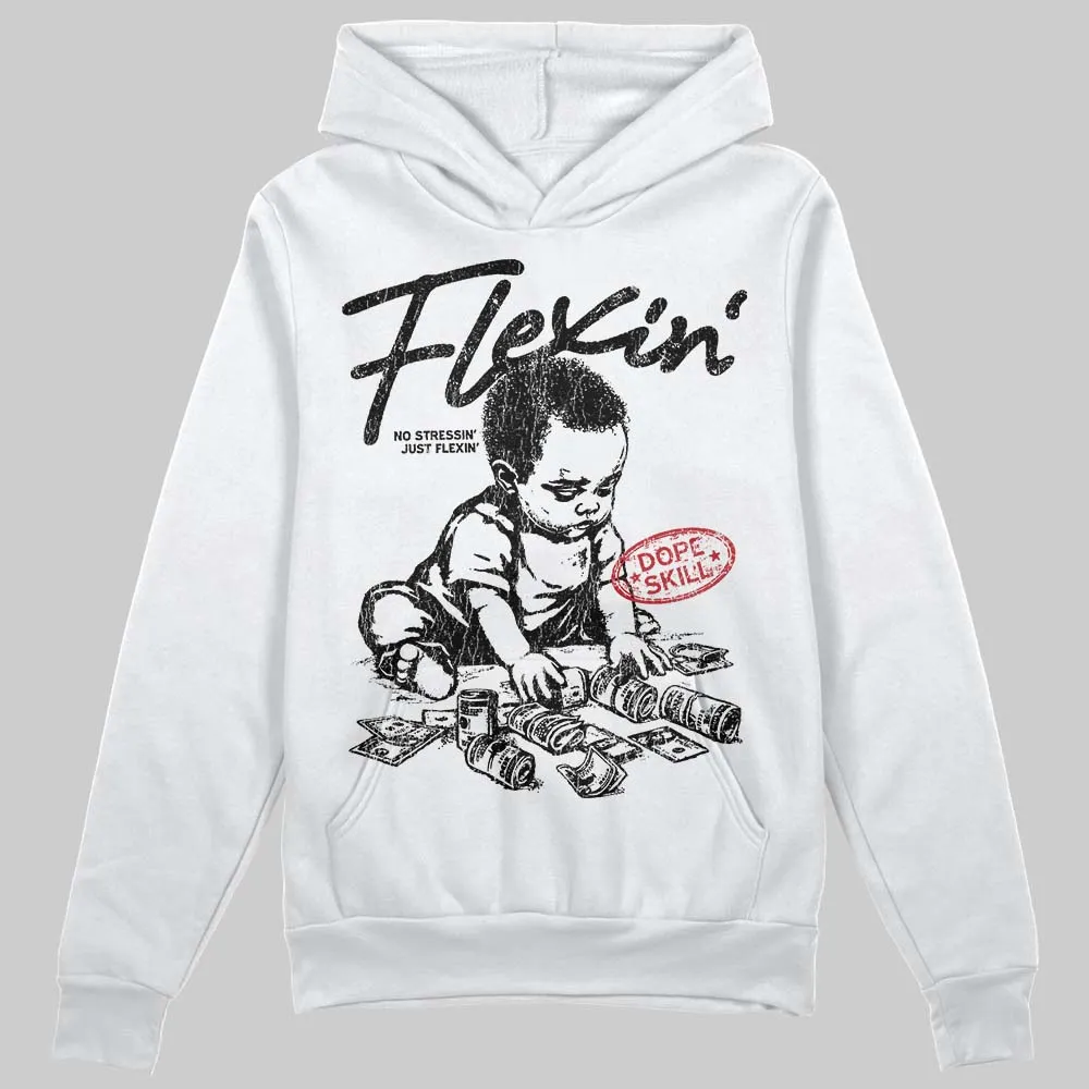 Black Cat 4s DopeSkill Hoodie Sweatshirt Flexin' Graphic sold by DopeSkill product image thumbnail 2