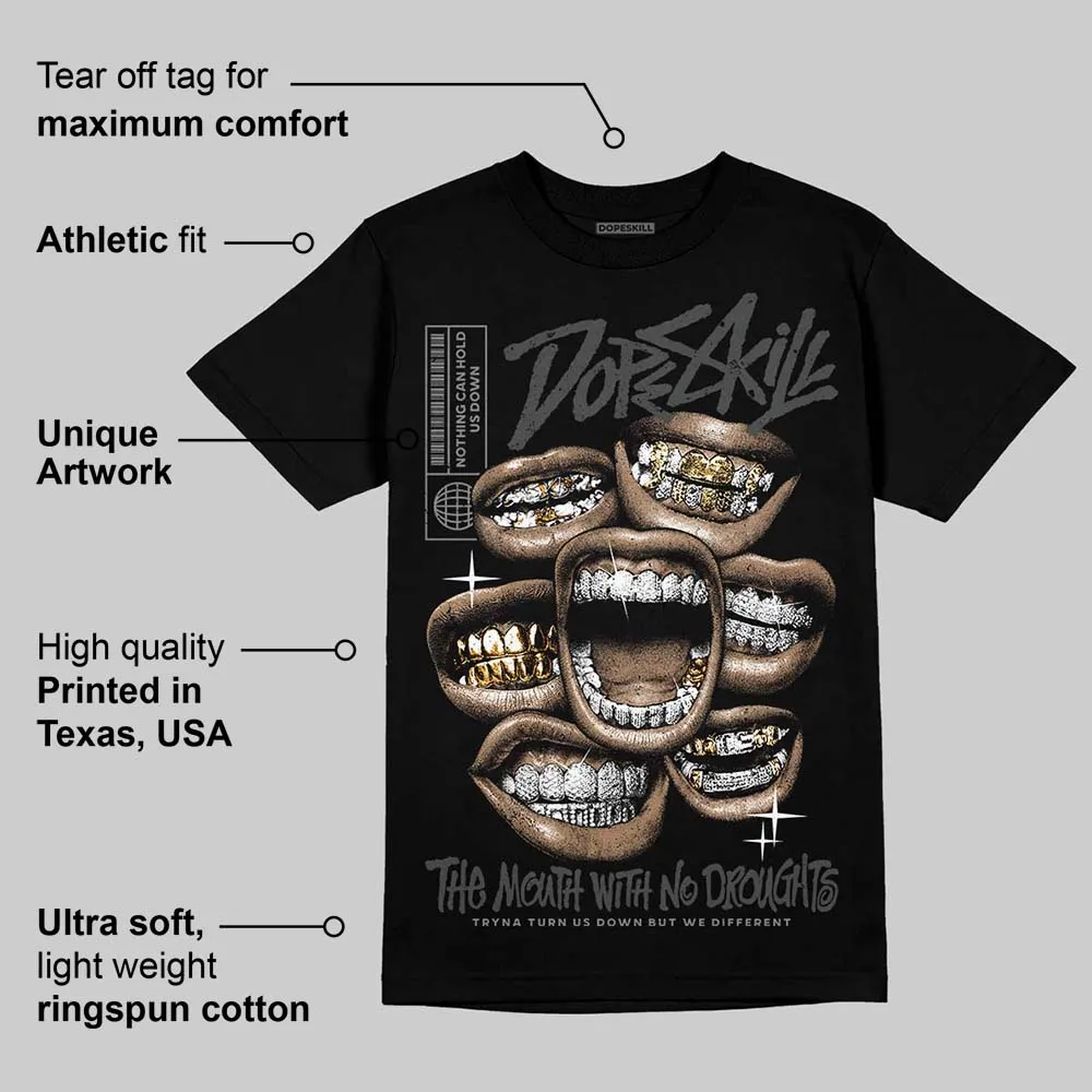 Black Cat 4s DopeSkill T-Shirt The Mouth With No Droughts Graphic sold by DopeSkill product image thumbnail 3