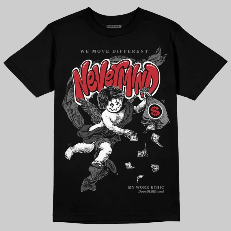 Black Cat 4s DopeSkill T-Shirt Nevermind Graphic sold by DopeSkill