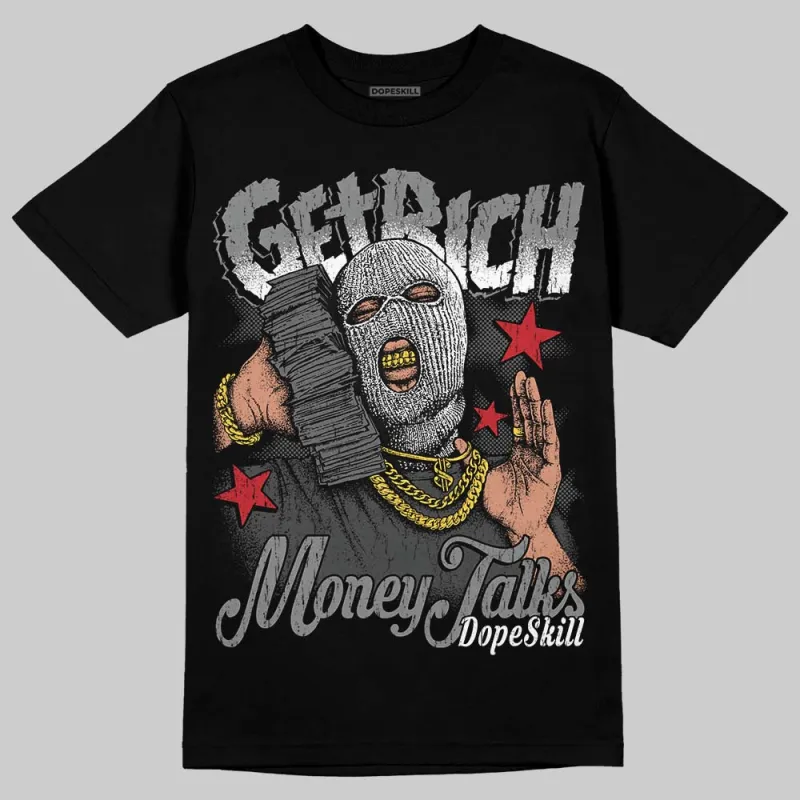 Black Cat 4s DopeSkill T-Shirt Get Rich Graphic sold by DopeSkill