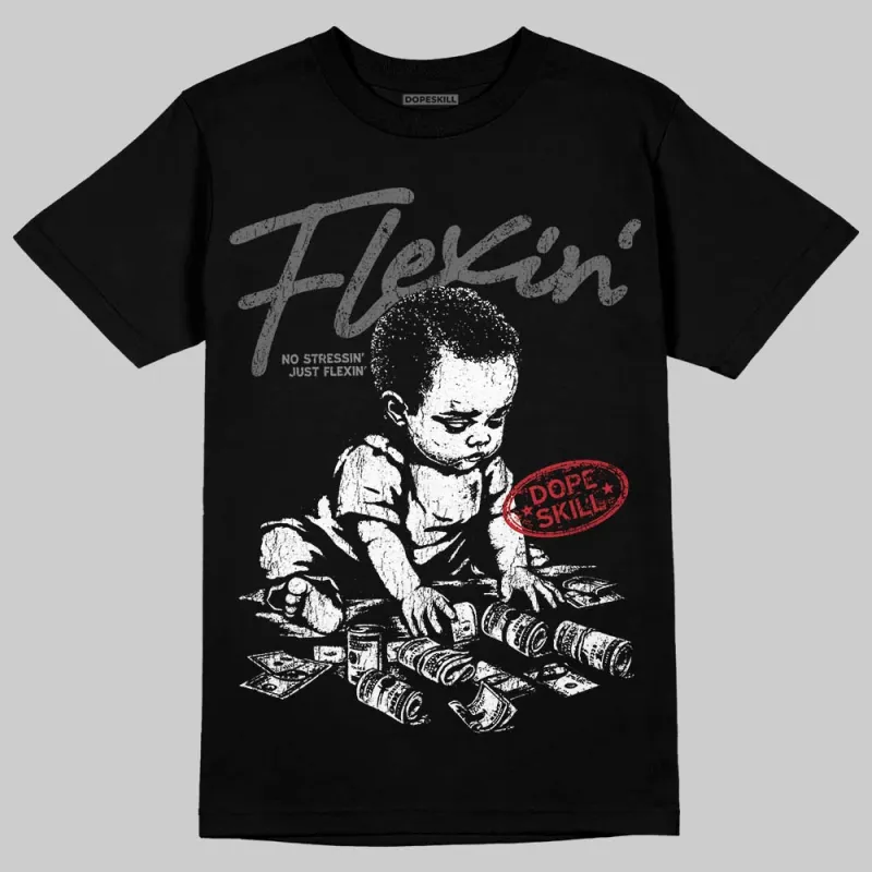 Black Cat 4s DopeSkill T-Shirt Flexin' Graphic sold by DopeSkill