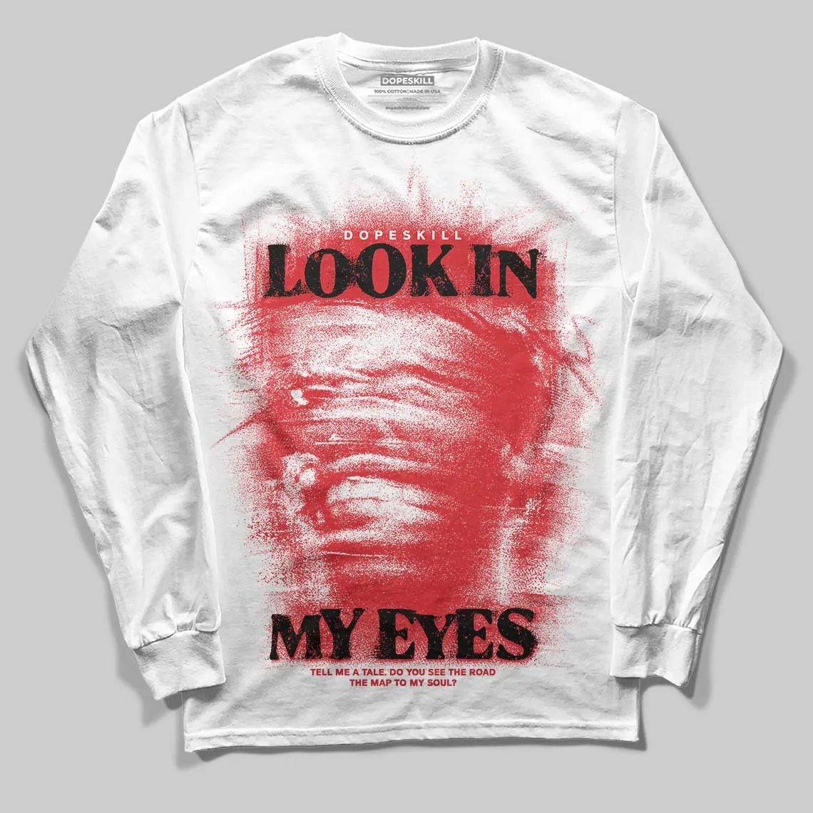 Red Collection DopeSkill Long Sleeve T-Shirt Look In My Eyes Graphic sold by DopeSkill product image thumbnail 2