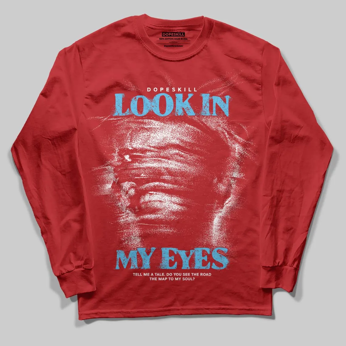 Red Collection DopeSkill Long Sleeve T-Shirt Look In My Eyes Graphic sold by DopeSkill product image thumbnail 3