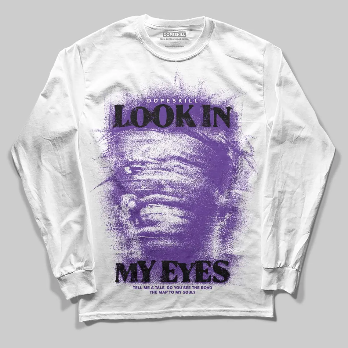 PURPLE Collection DopeSkill Long Sleeve T-Shirt Look In My Eyes Graphic sold by DopeSkill product image thumbnail 2