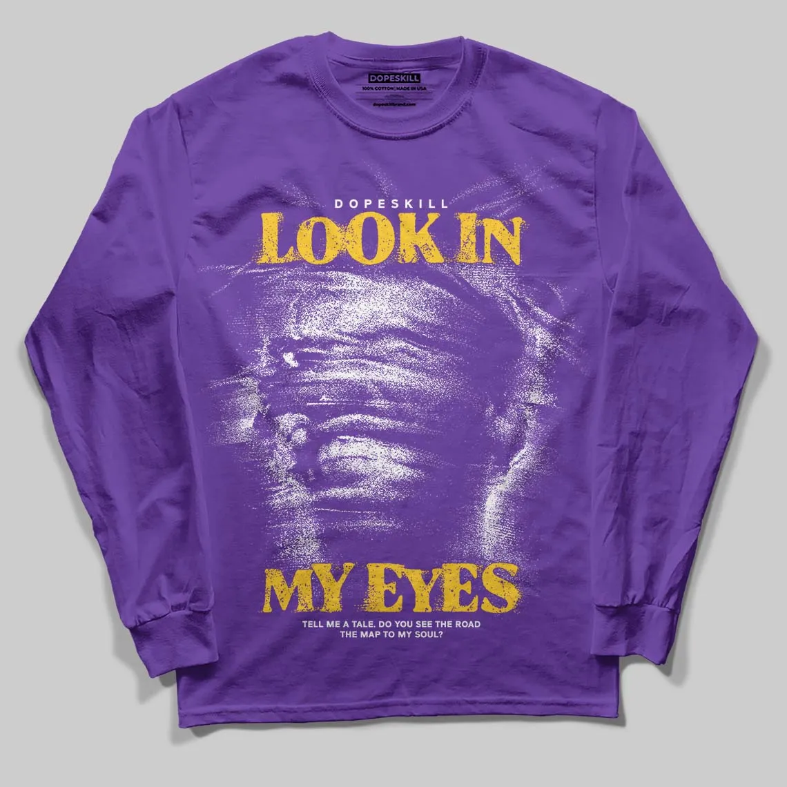 PURPLE Collection DopeSkill Long Sleeve T-Shirt Look In My Eyes Graphic sold by DopeSkill product image thumbnail 3