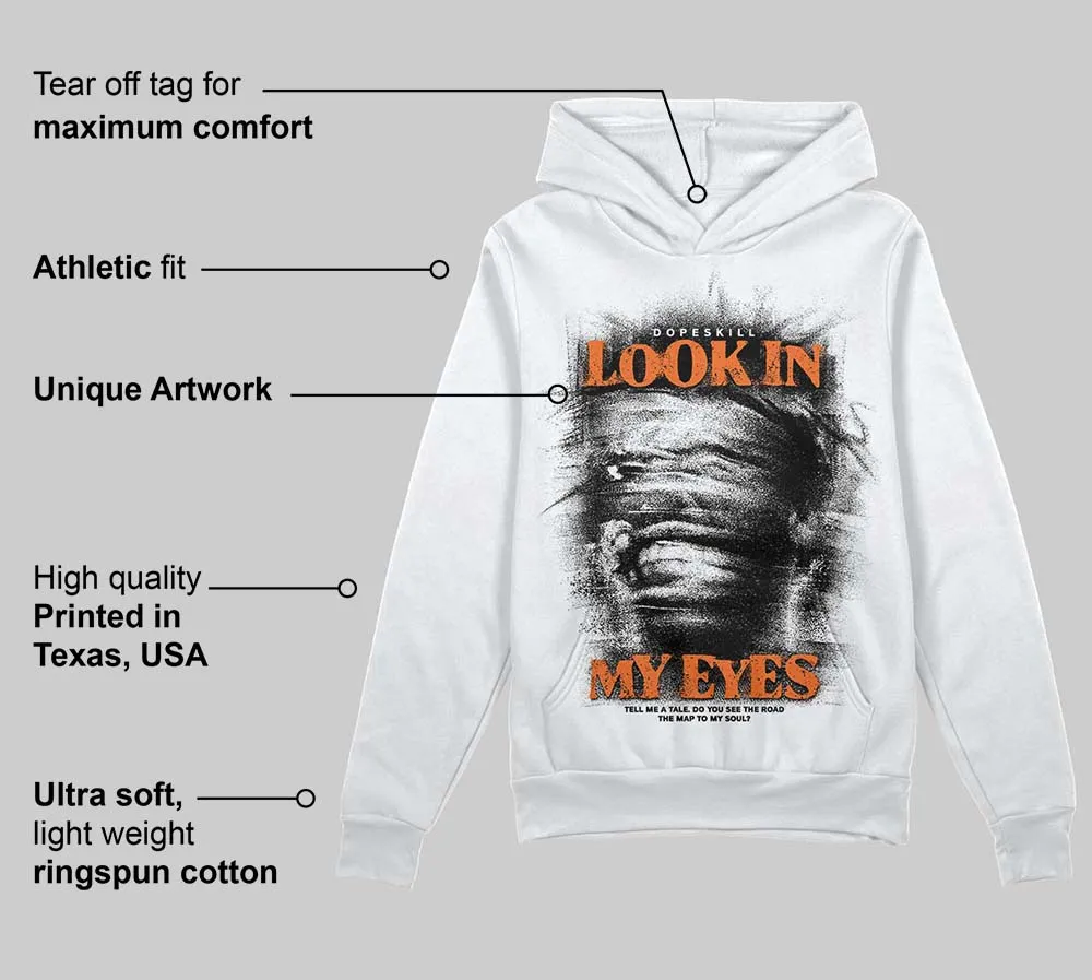 Orange Black White DopeSkill Hoodie Sweatshirt Look In My Eyes Graphic sold by DopeSkill product image thumbnail 3