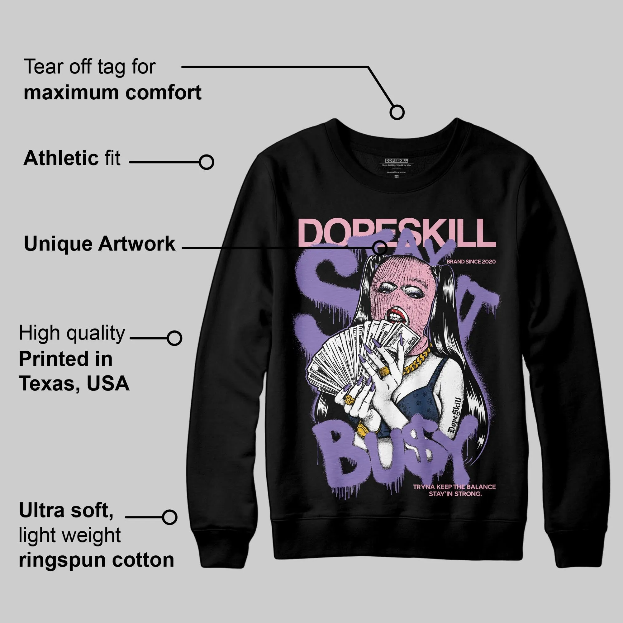 Mojave 11s DopeSkill Sweatshirt Stay It Busy Graphic sold by DopeSkill product image thumbnail 3