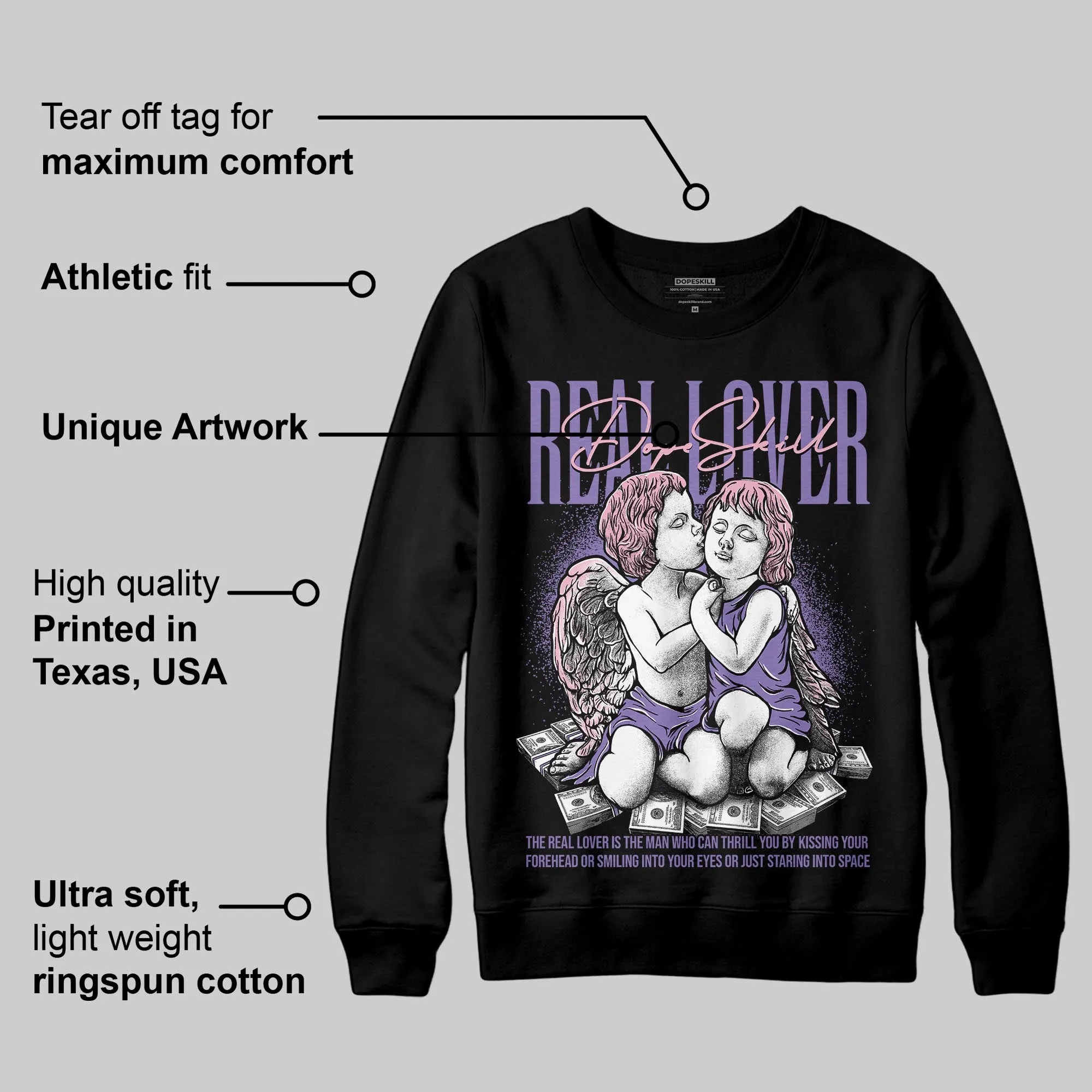 Mojave 11s DopeSkill Sweatshirt Real Lover Graphic sold by DopeSkill product image thumbnail 3