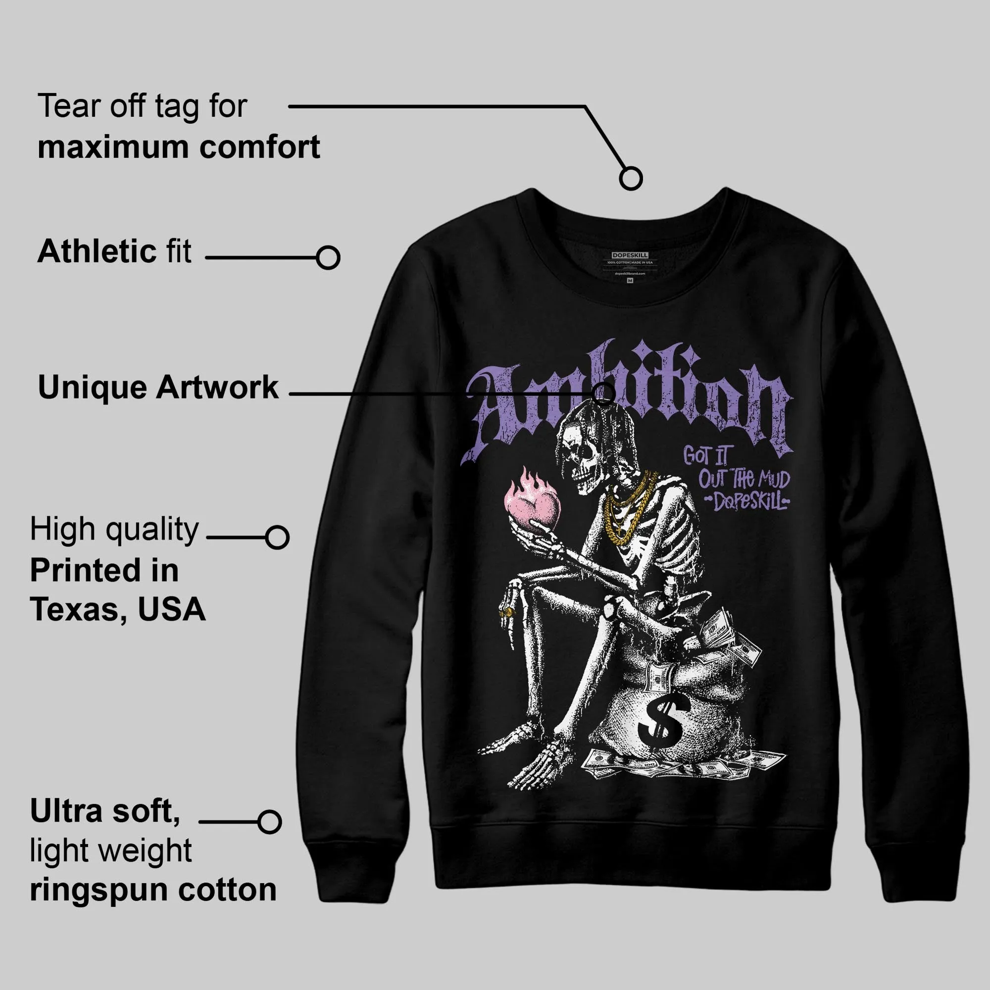 Mojave 11s DopeSkill Sweatshirt Ambition Graphic sold by DopeSkill product image thumbnail 3
