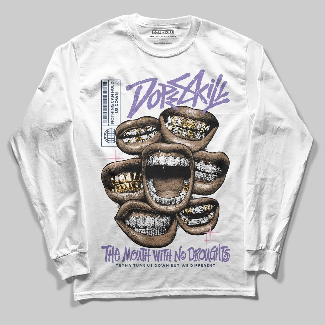 Mojave 11s DopeSkill Long Sleeve T-Shirt The Mouth With No Droughts Graphic sold by DopeSkill product image thumbnail 2