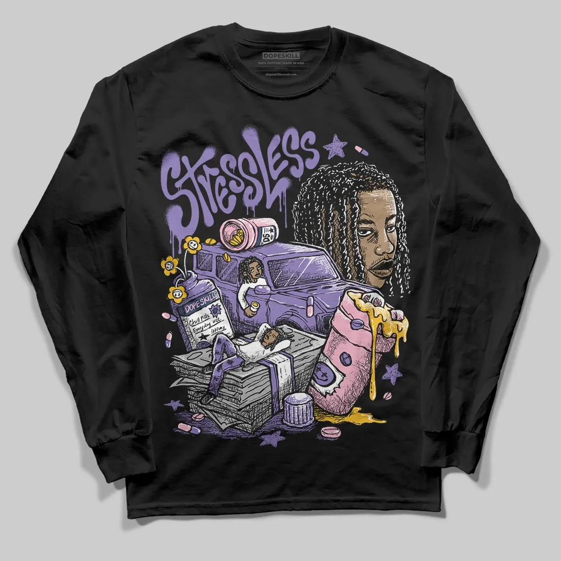 Mojave 11s DopeSkill Long Sleeve T-Shirt Stressless Graphic sold by DopeSkill