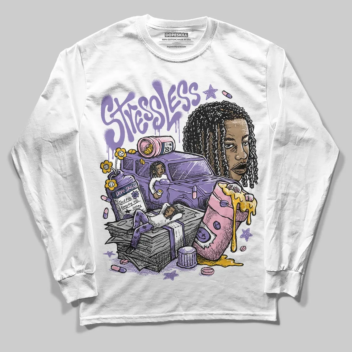 Mojave 11s DopeSkill Long Sleeve T-Shirt Stressless Graphic sold by DopeSkill product image thumbnail 2