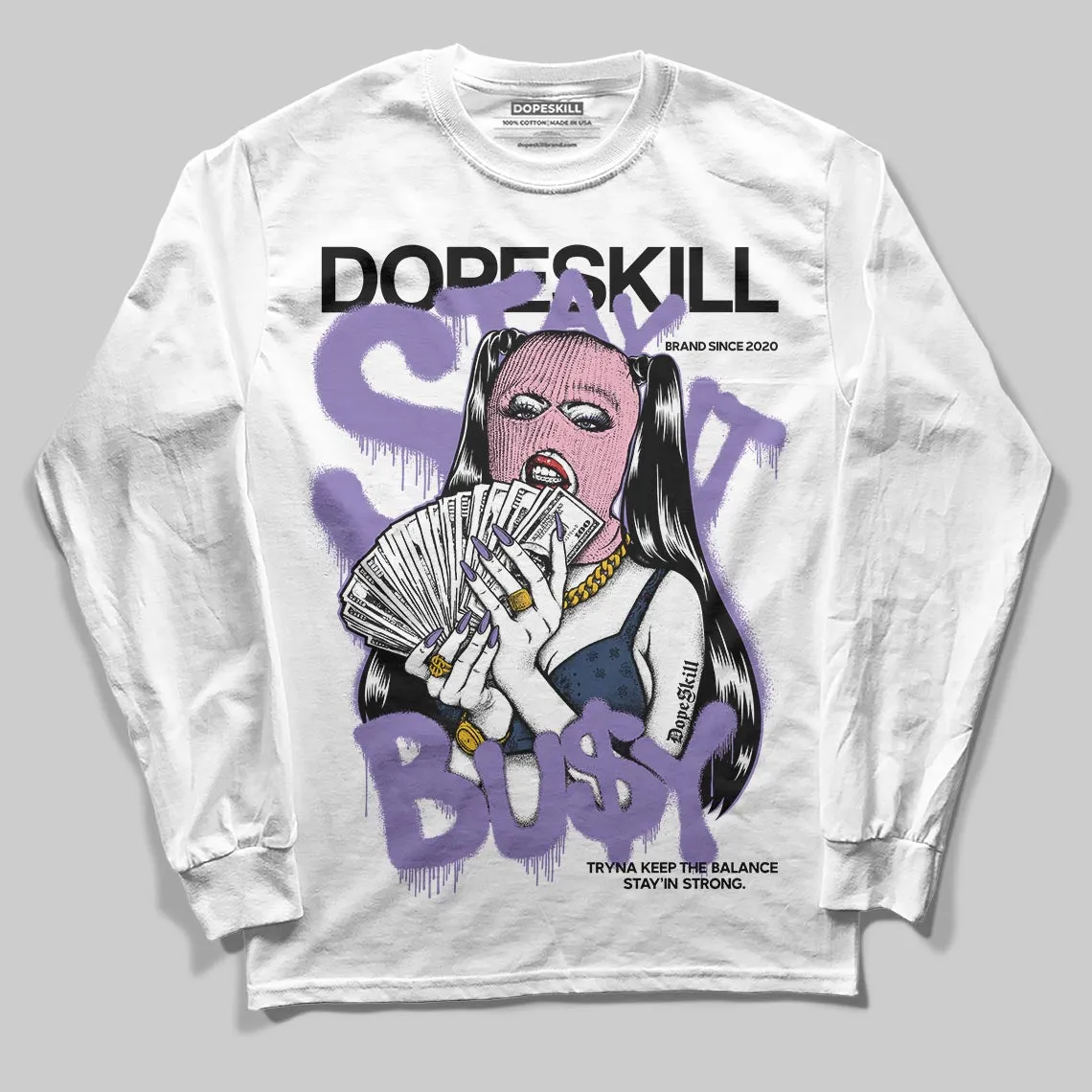 Mojave 11s DopeSkill Long Sleeve T-Shirt Stay It Busy Graphic sold by DopeSkill product image thumbnail 2