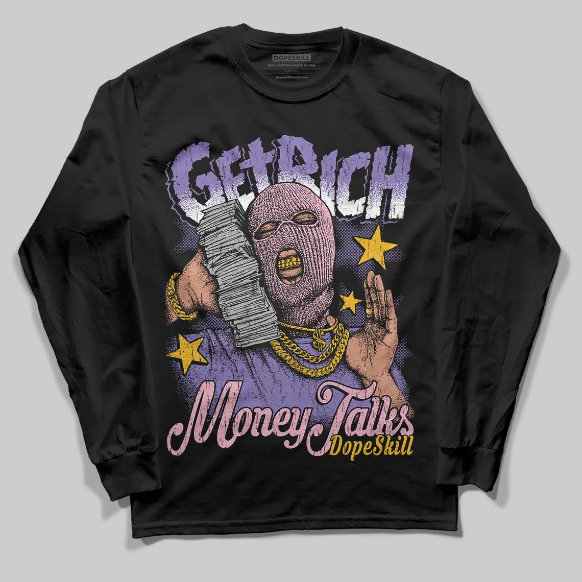 Mojave 11s DopeSkill Long Sleeve T-Shirt Get Rich Graphic sold by DopeSkill