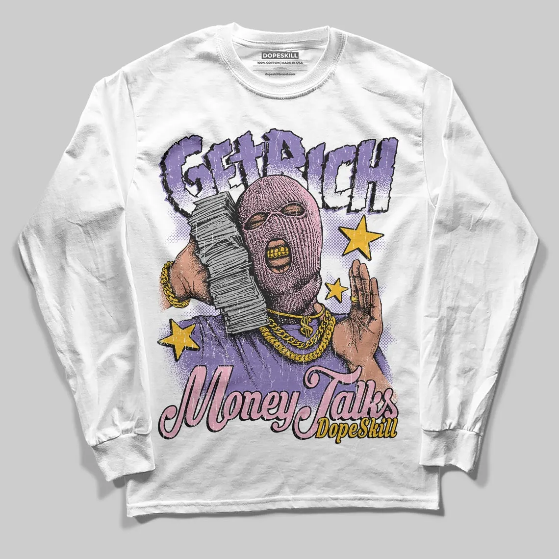 Mojave 11s DopeSkill Long Sleeve T-Shirt Get Rich Graphic sold by DopeSkill product image thumbnail 2