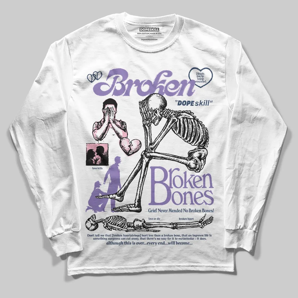 Mojave 11s DopeSkill Long Sleeve T-Shirt Broken Bones Graphic sold by DopeSkill product image thumbnail 2
