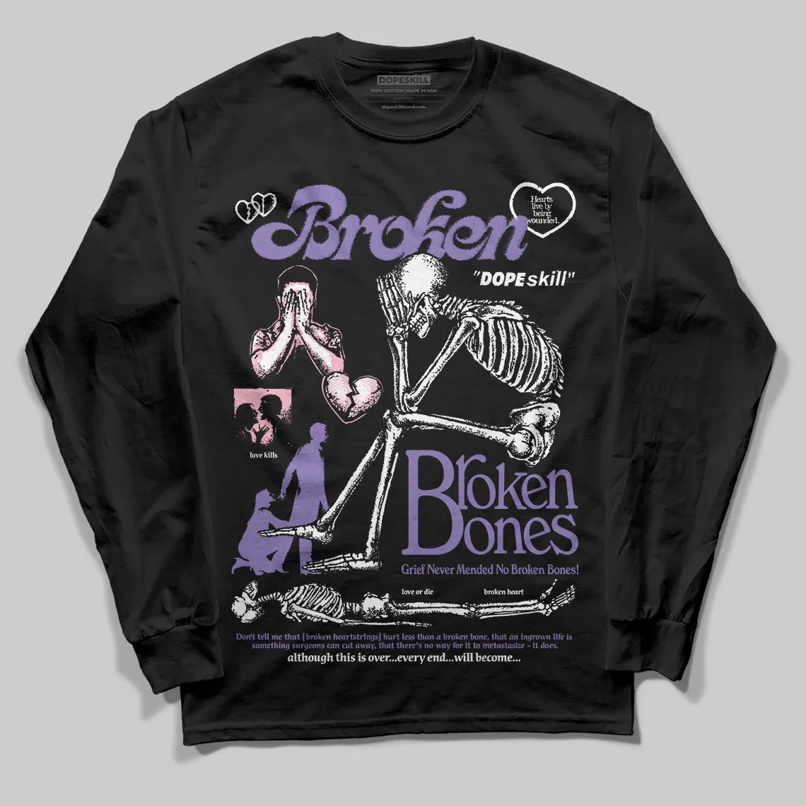 Mojave 11s DopeSkill Long Sleeve T-Shirt Broken Bones Graphic sold by DopeSkill