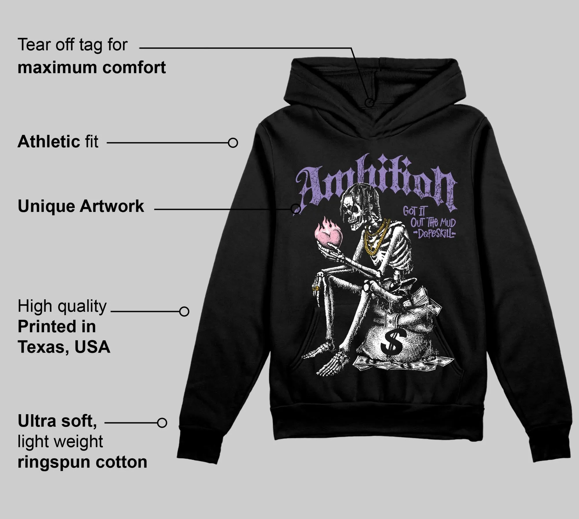 Mojave 11s DopeSkill Hoodie Sweatshirt Ambition Graphic sold by DopeSkill product image thumbnail 3
