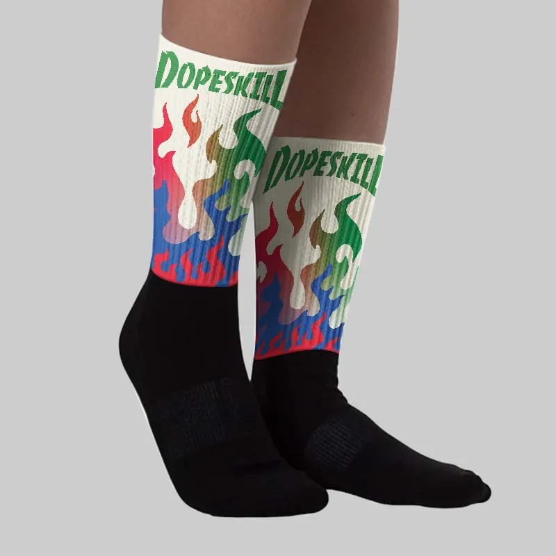 “285” Atlanta 11s DopeSkill Sublimated Sock FIRE Graphic sold by DopeSkill product image thumbnail 2