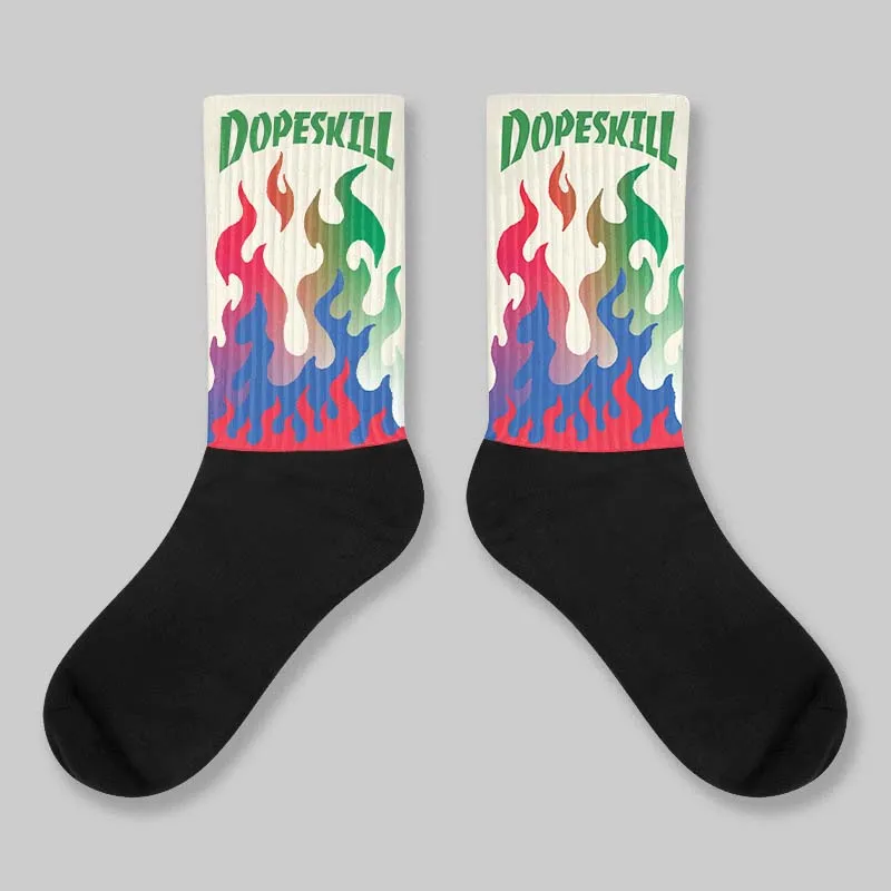“285” Atlanta 11s DopeSkill Sublimated Sock FIRE Graphic sold by DopeSkill