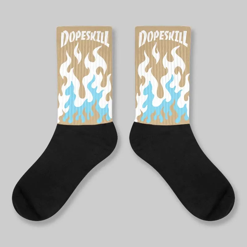 “H-Town” 11s DopeSkill Sublimated Sock FIRE Graphic sold by DopeSkill