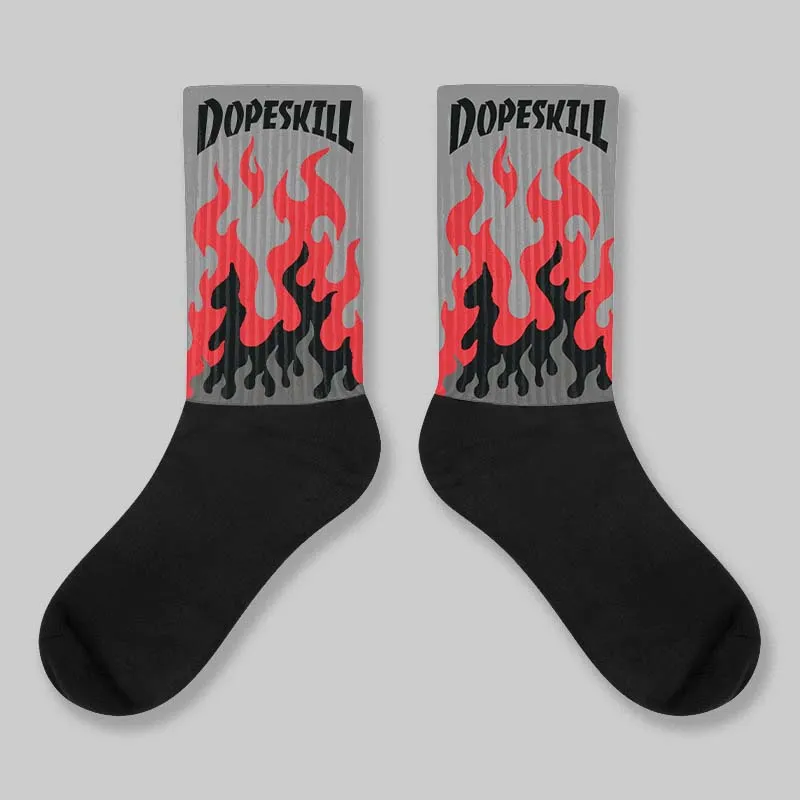 Shadow 10s DopeSkill Sublimated Sock FIRE Graphic sold by DopeSkill