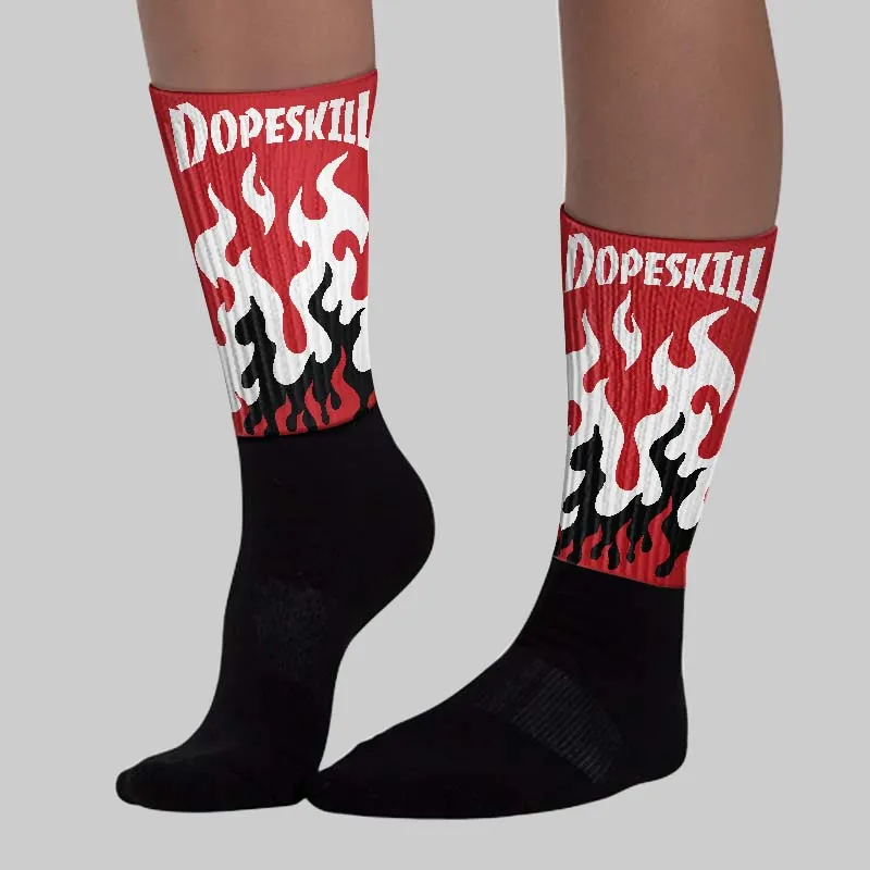 Chicago OG 1s DopeSkill Sublimated Sock FIRE Graphic sold by DopeSkill product image thumbnail 3