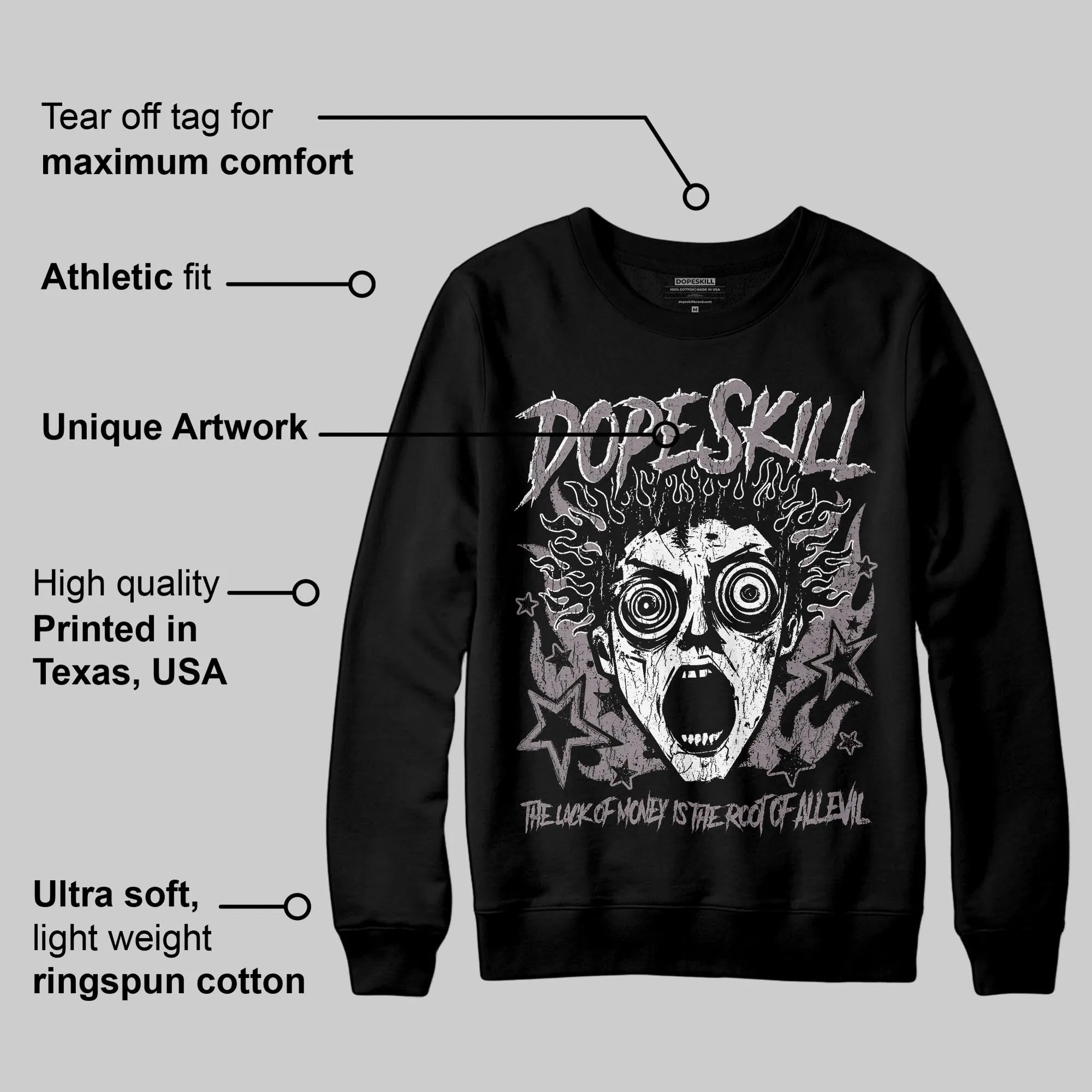 A Ma Maniére x Smokey Mauve 6s DopeSkill Sweatshirt Root of Evil Graphic sold by DopeSkill product image thumbnail 3