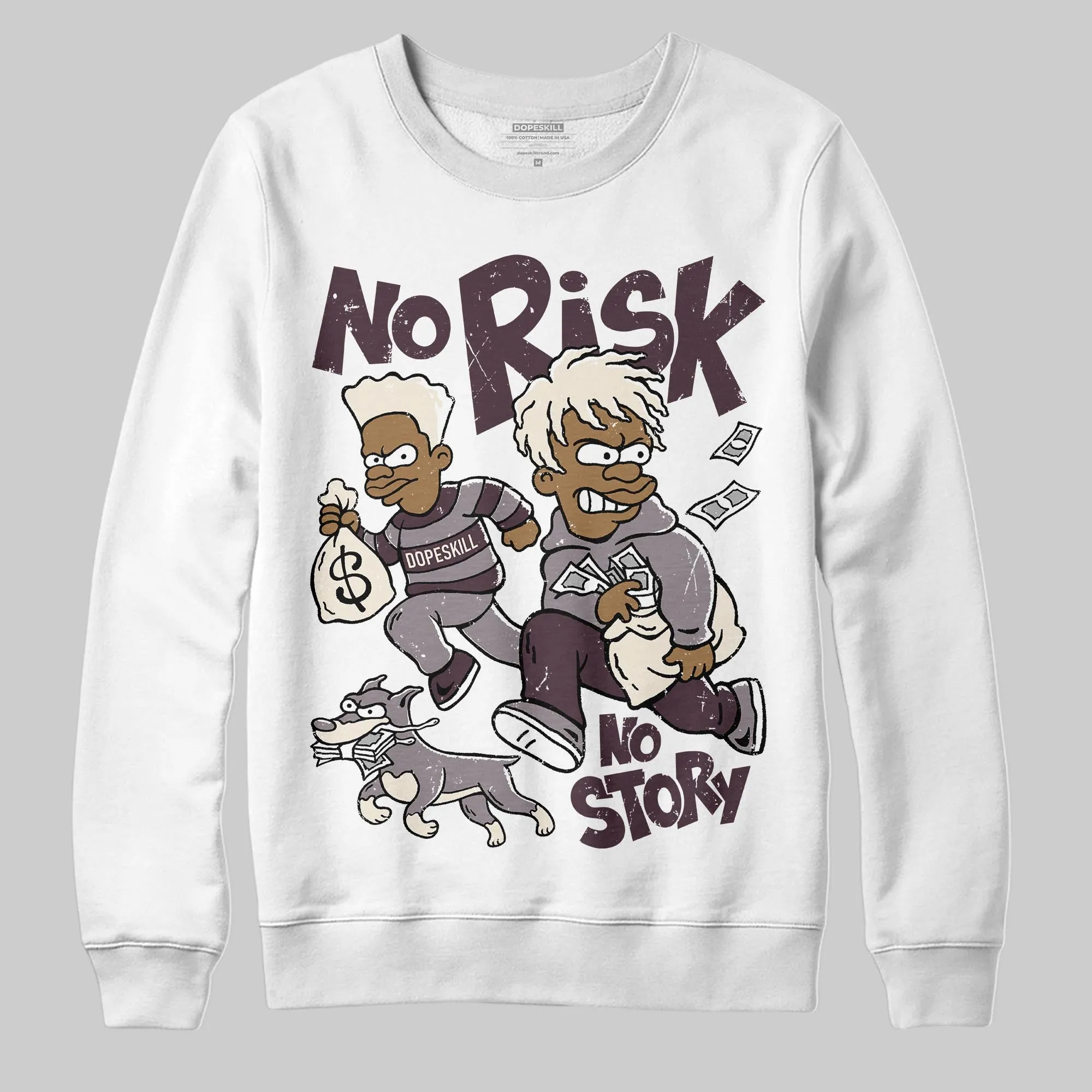 A Ma Maniére x Smokey Mauve 6s DopeSkill Sweatshirt No Risk No Story Graphic sold by DopeSkill product image thumbnail 2