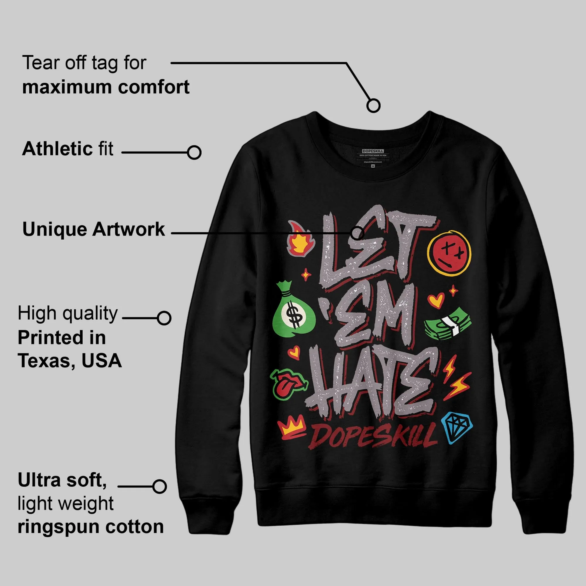 A Ma Maniére x Smokey Mauve 6s DopeSkill Sweatshirt Let 'em Hate Graphic sold by DopeSkill product image thumbnail 3
