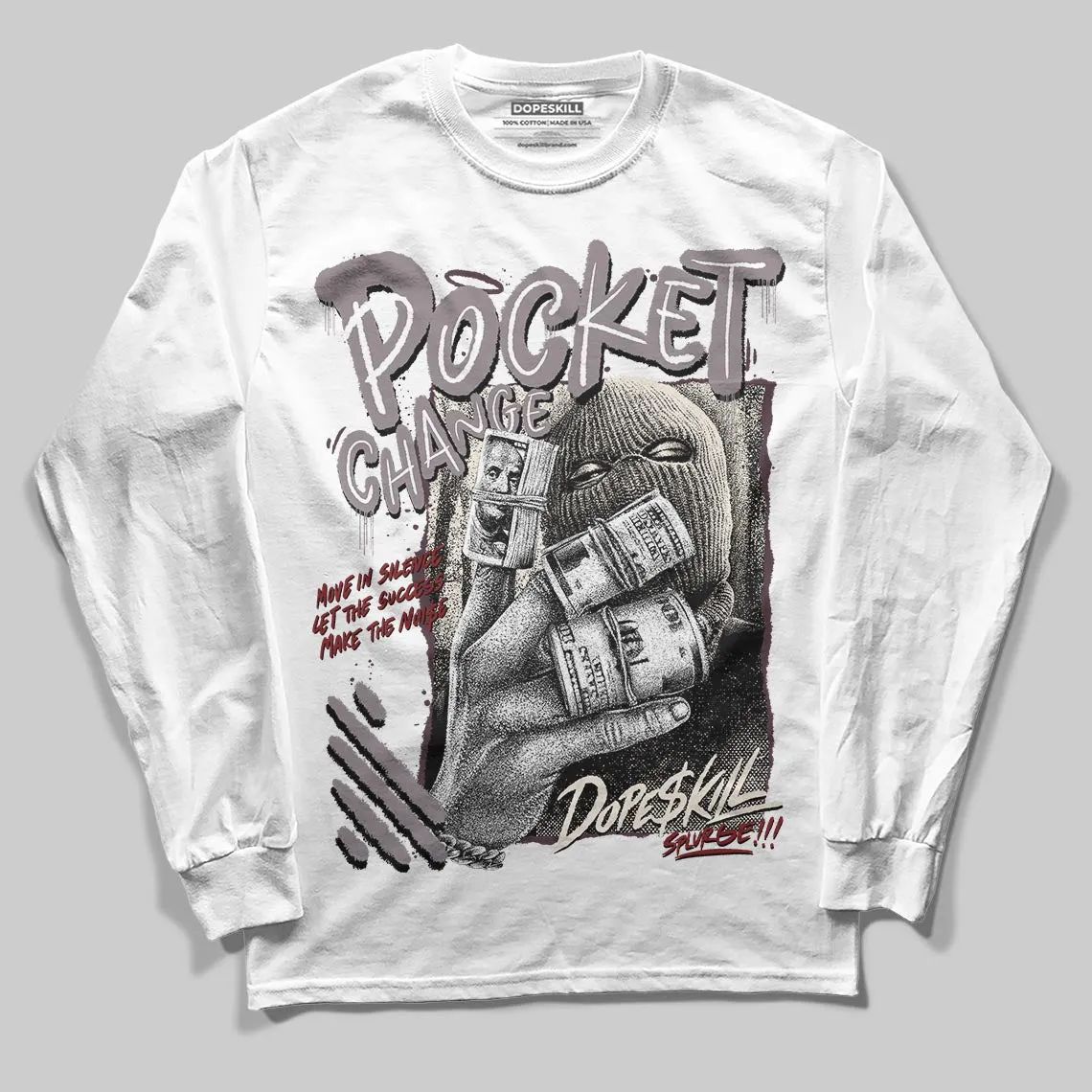 A Ma Maniére x Smokey Mauve 6s DopeSkill Long Sleeve T-Shirt Pocket Change Graphic sold by DopeSkill product image thumbnail 2