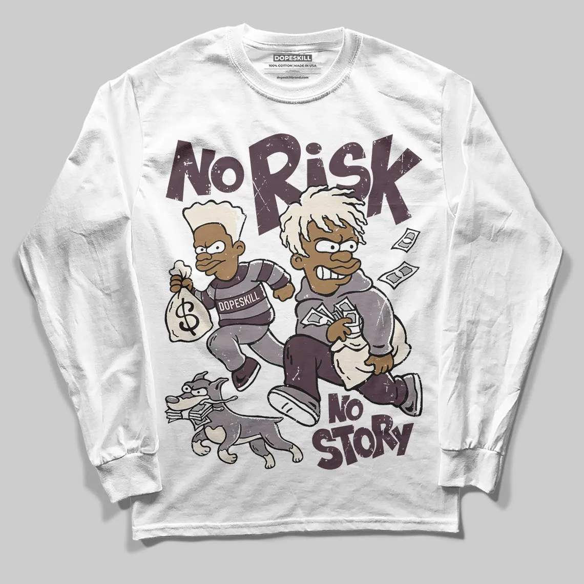 A Ma Maniére x Smokey Mauve 6s DopeSkill Long Sleeve T-Shirt No Risk No Story Graphic sold by DopeSkill product image thumbnail 2