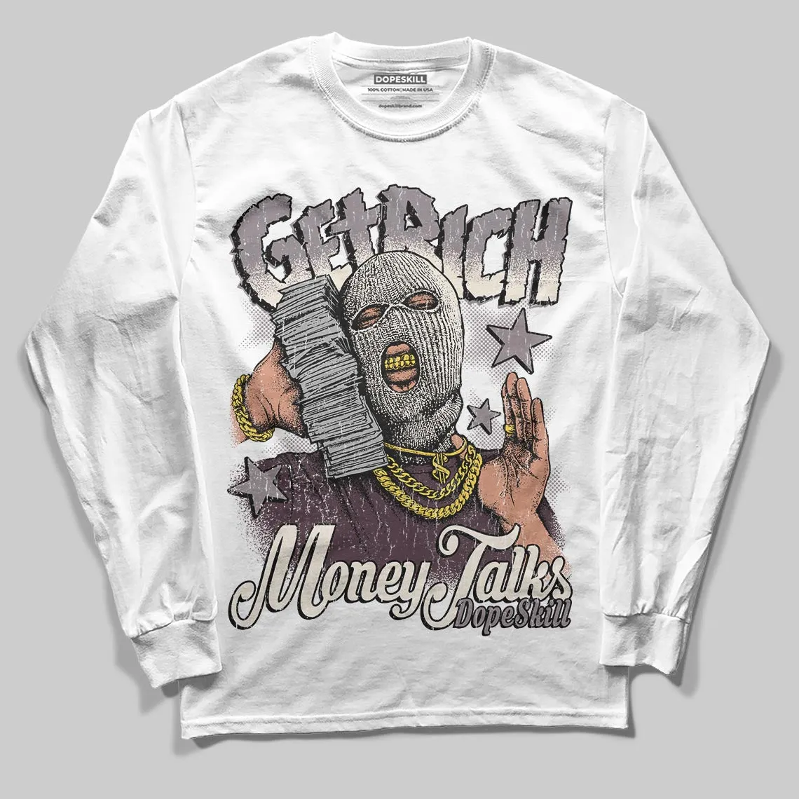 A Ma Maniére x Smokey Mauve 6s DopeSkill Long Sleeve T-Shirt Get Rich Graphic sold by DopeSkill product image thumbnail 2