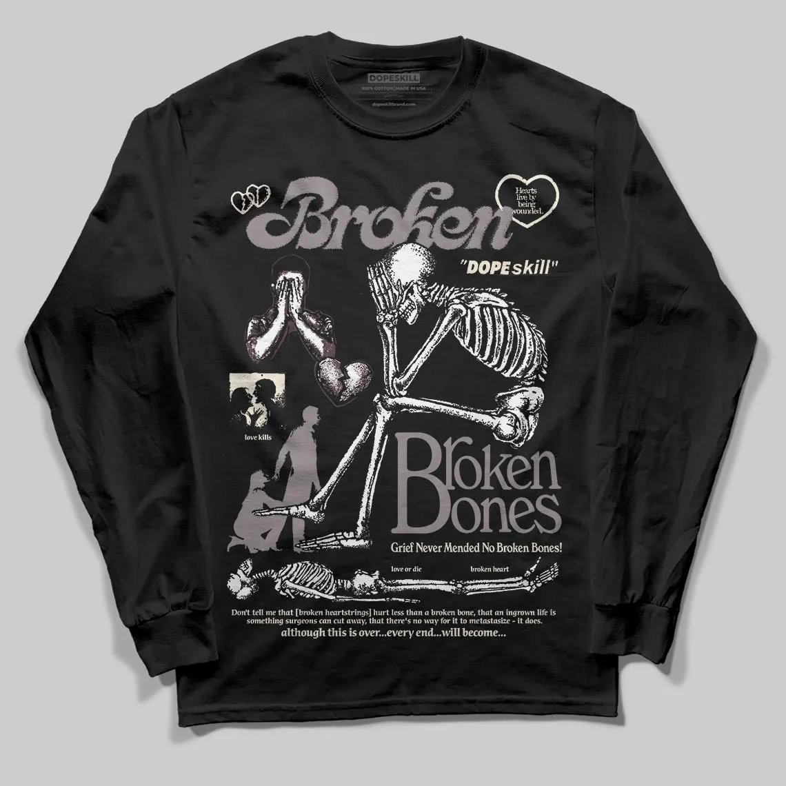 A Ma Maniére x Smokey Mauve 6s DopeSkill Long Sleeve T-Shirt Broken Bones Graphic sold by DopeSkill