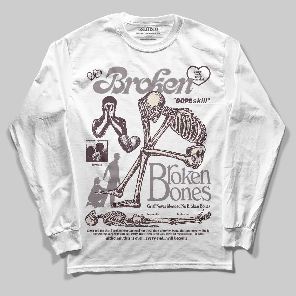A Ma Maniére x Smokey Mauve 6s DopeSkill Long Sleeve T-Shirt Broken Bones Graphic sold by DopeSkill product image thumbnail 2