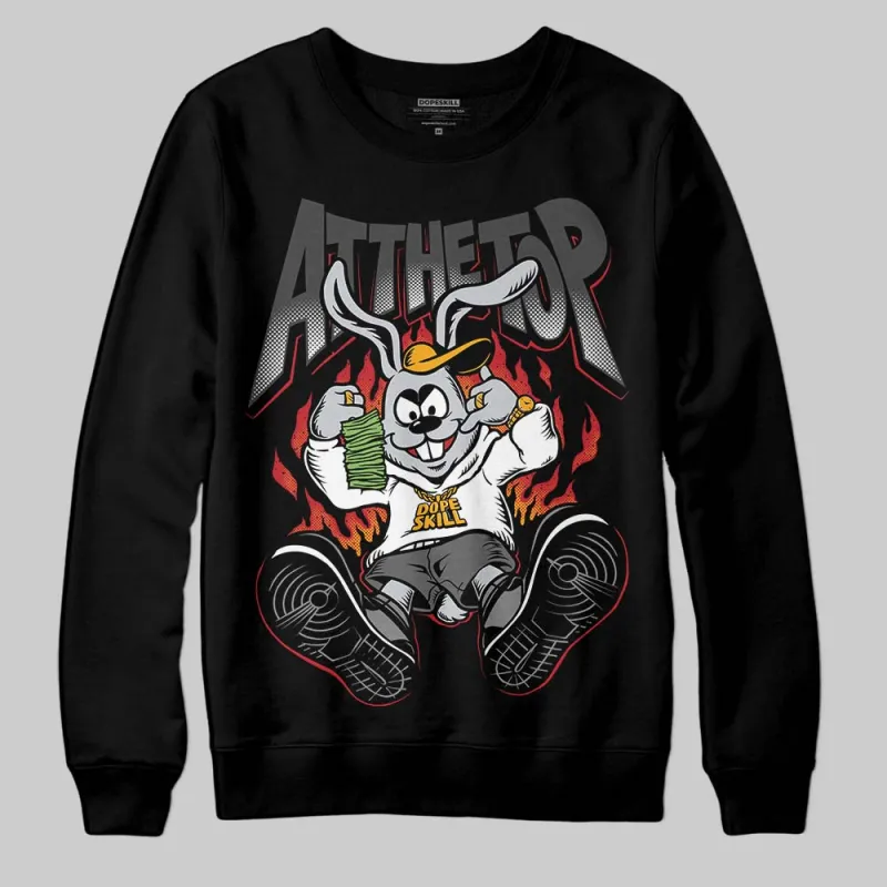 Black Cat 4s DopeSkill Sweatshirt At The Top Graphic sold by DopeSkill