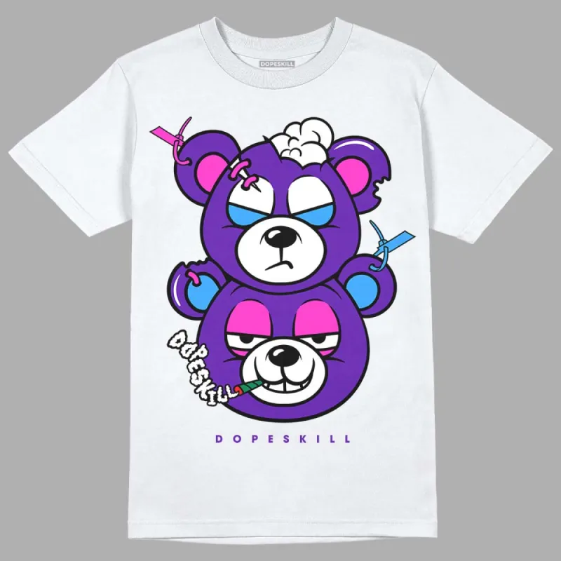 Dunk Purple Championship Court White DopeSkill T-Shirt New Double Bear Graphic sold by DopeSkill