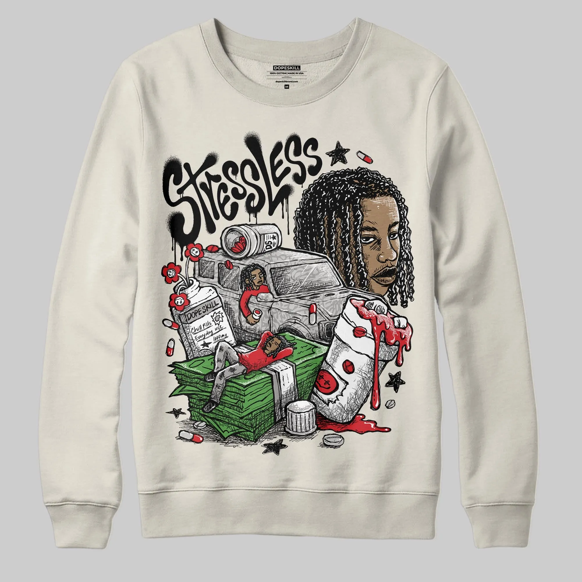 Sail 1s OG DopeSkill Sweatshirt Stressless Graphic sold by DopeSkill