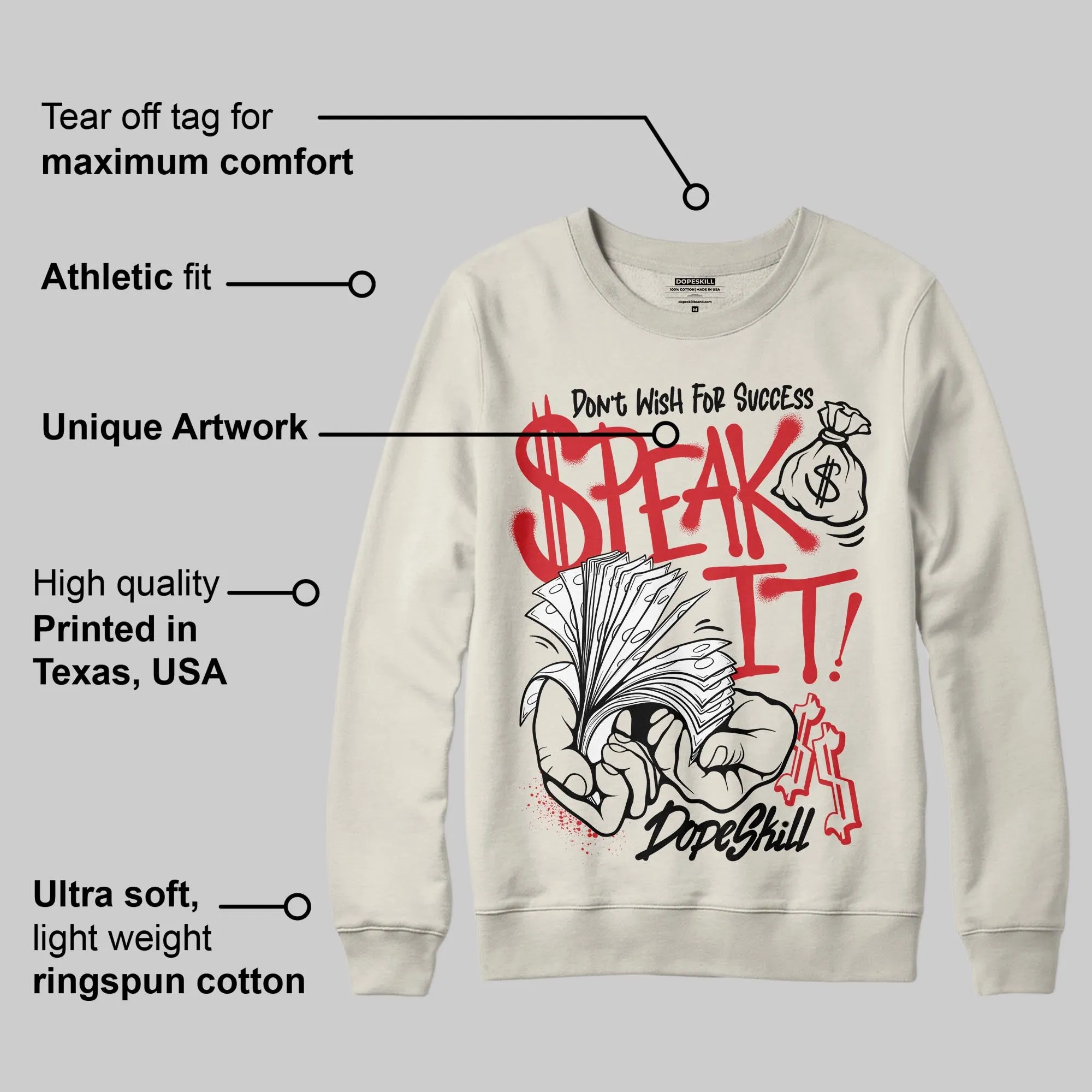 Sail 1s OG DopeSkill Sweatshirt Speak It Graphic sold by DopeSkill product image thumbnail 2