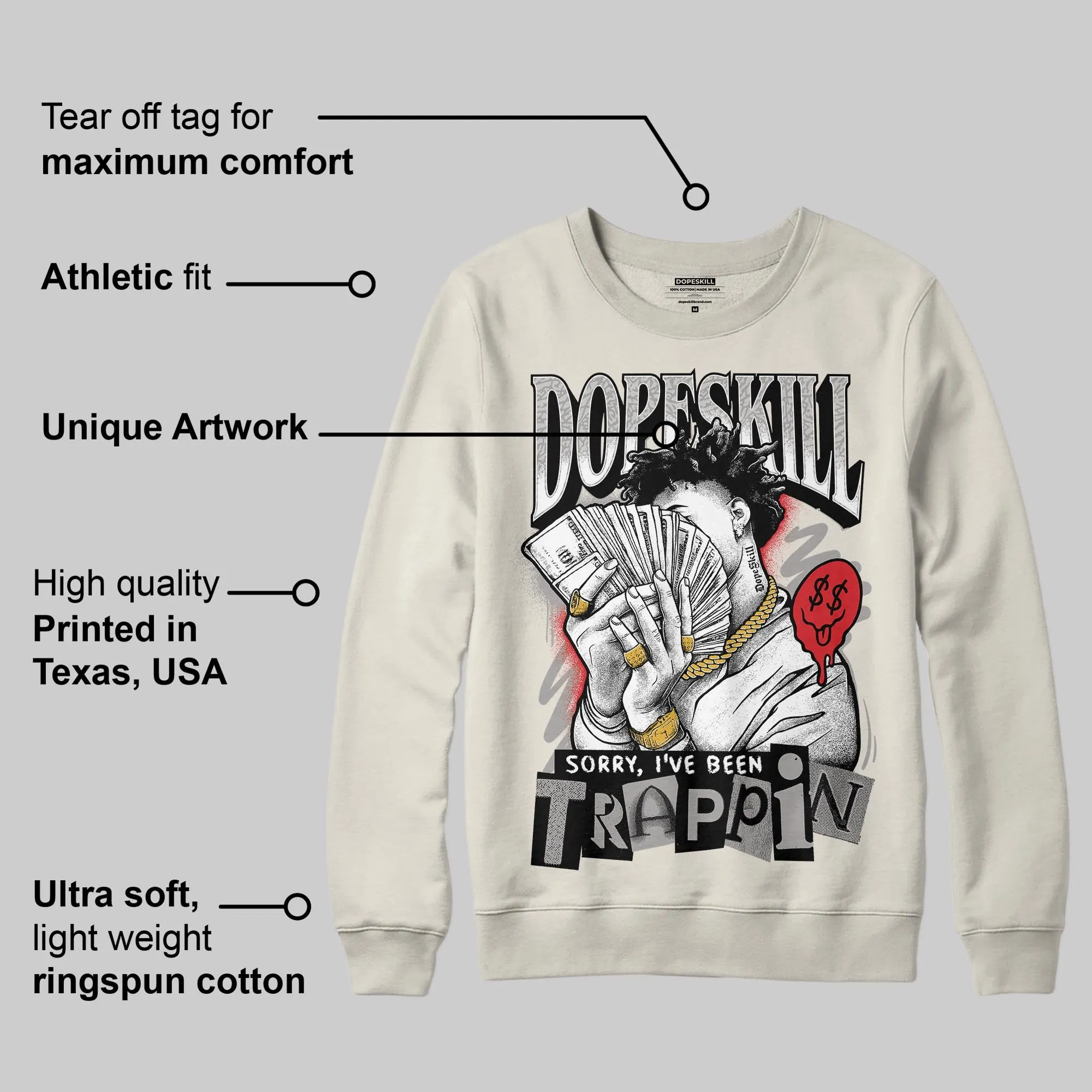 Sail 1s OG DopeSkill Sweatshirt Sorry I've Been Trappin Graphic sold by DopeSkill product image thumbnail 2