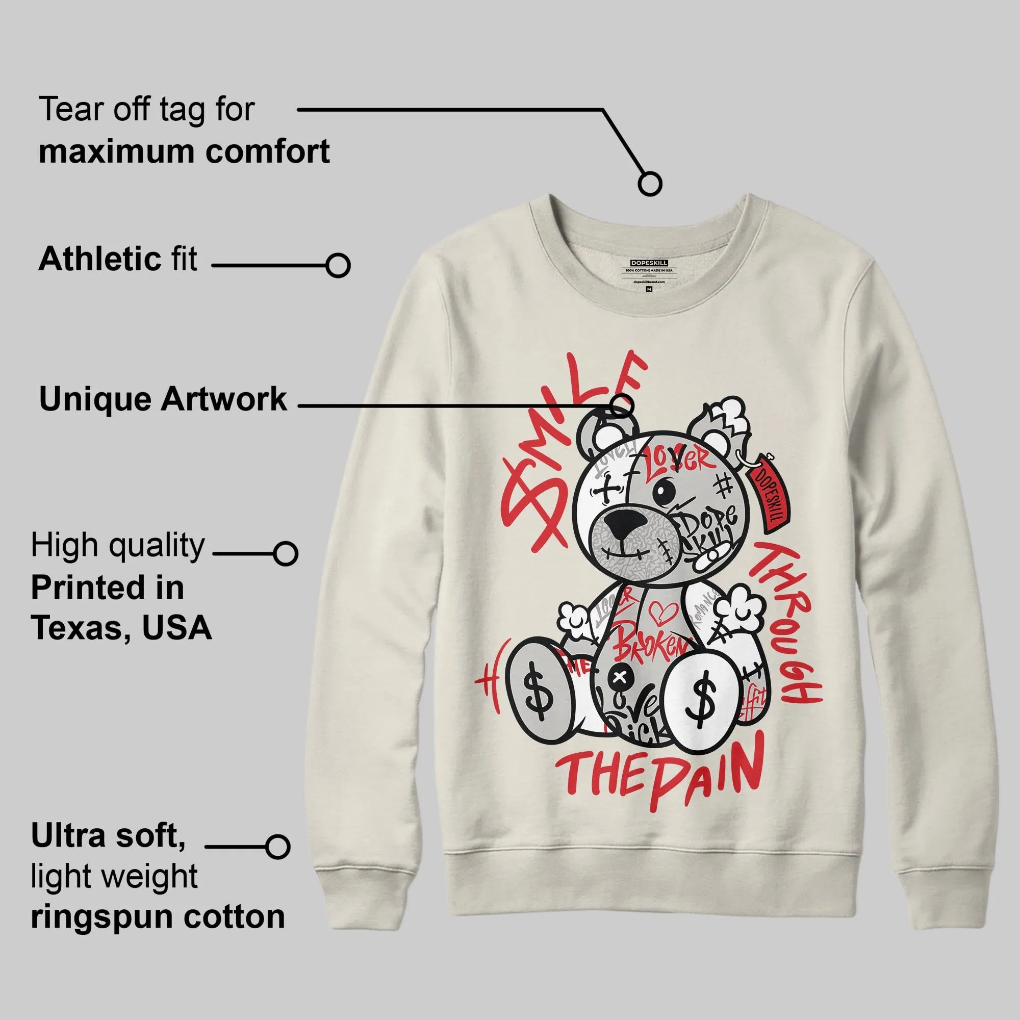Sail 1s OG DopeSkill Sweatshirt Smile Through The Pain Graphic sold by DopeSkill product image thumbnail 2
