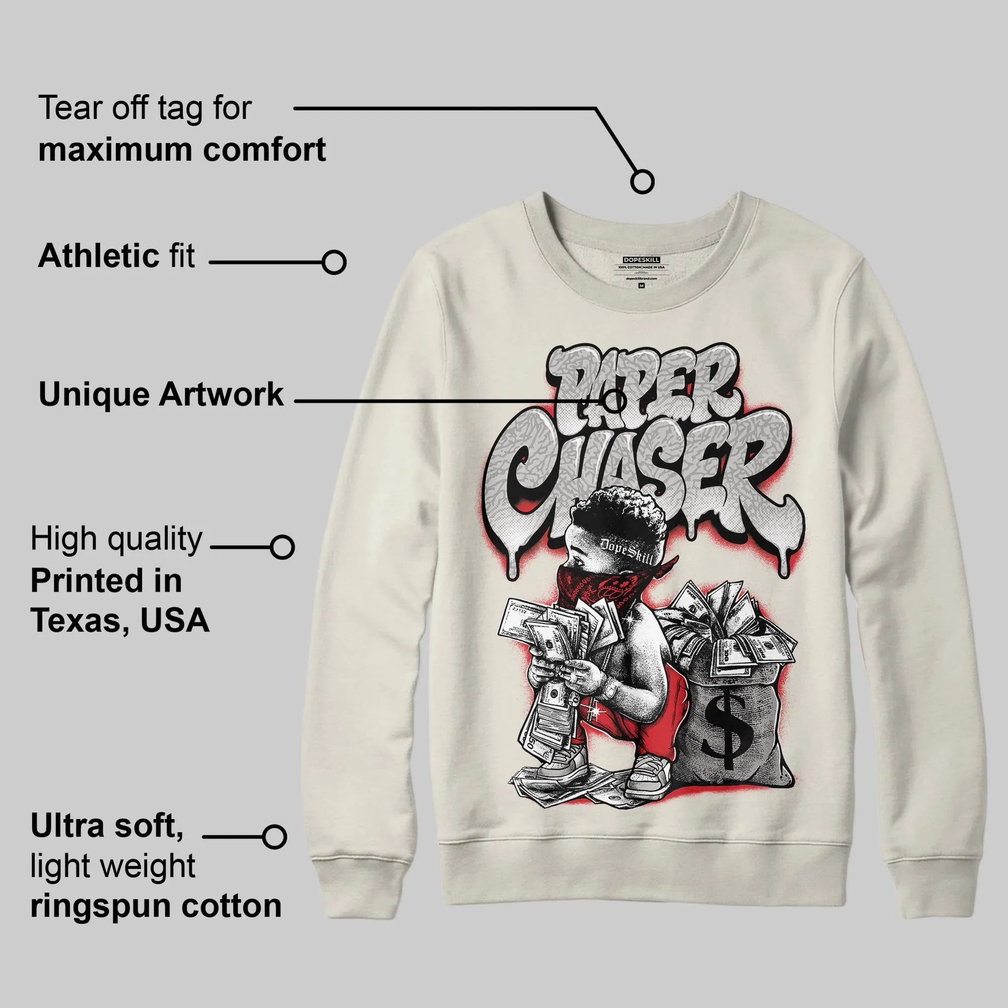 Sail 1s OG DopeSkill Sweatshirt Paper Chaser Boy Graphic sold by DopeSkill product image thumbnail 2