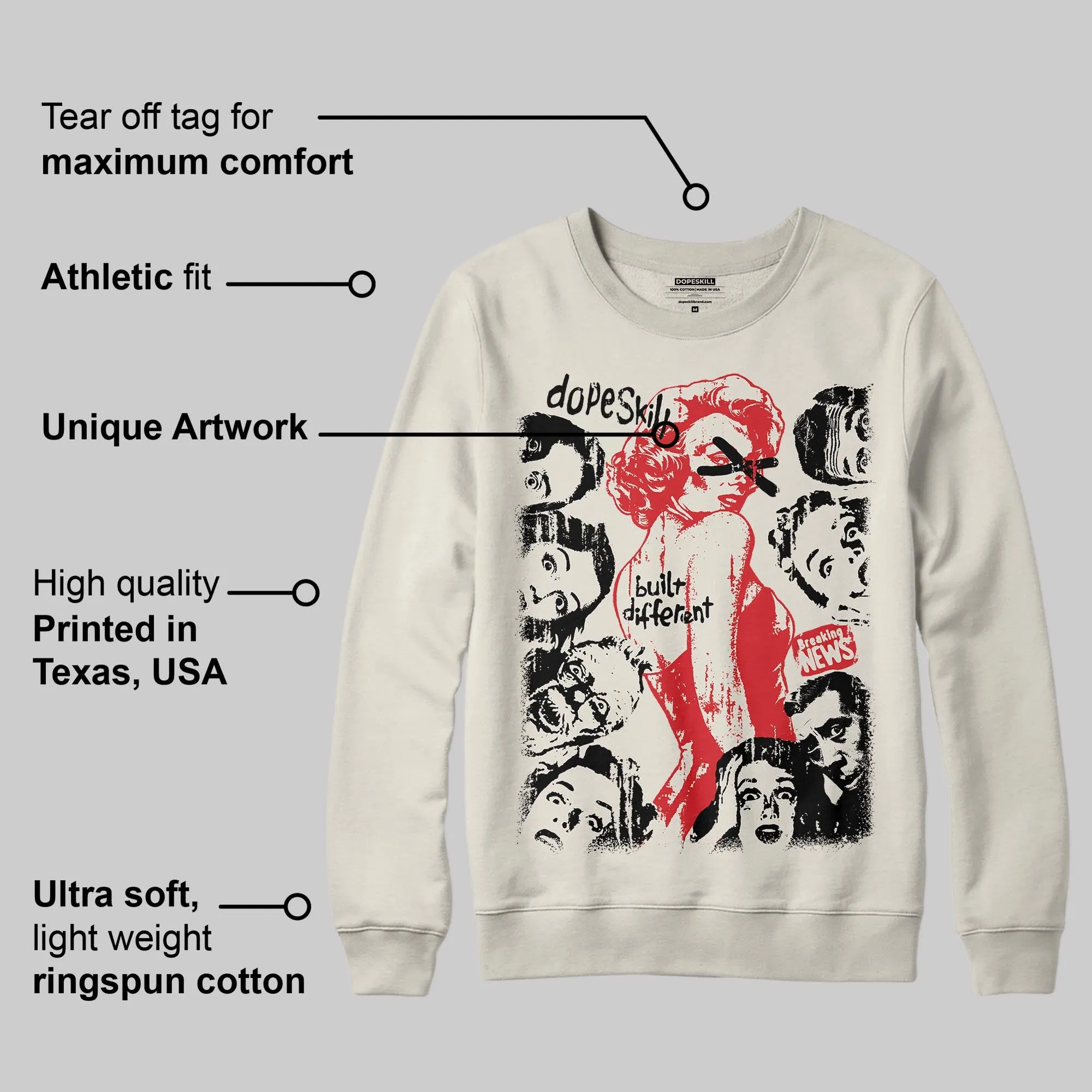 Sail 1s OG DopeSkill Sweatshirt Built Different Graphic sold by DopeSkill product image thumbnail 2