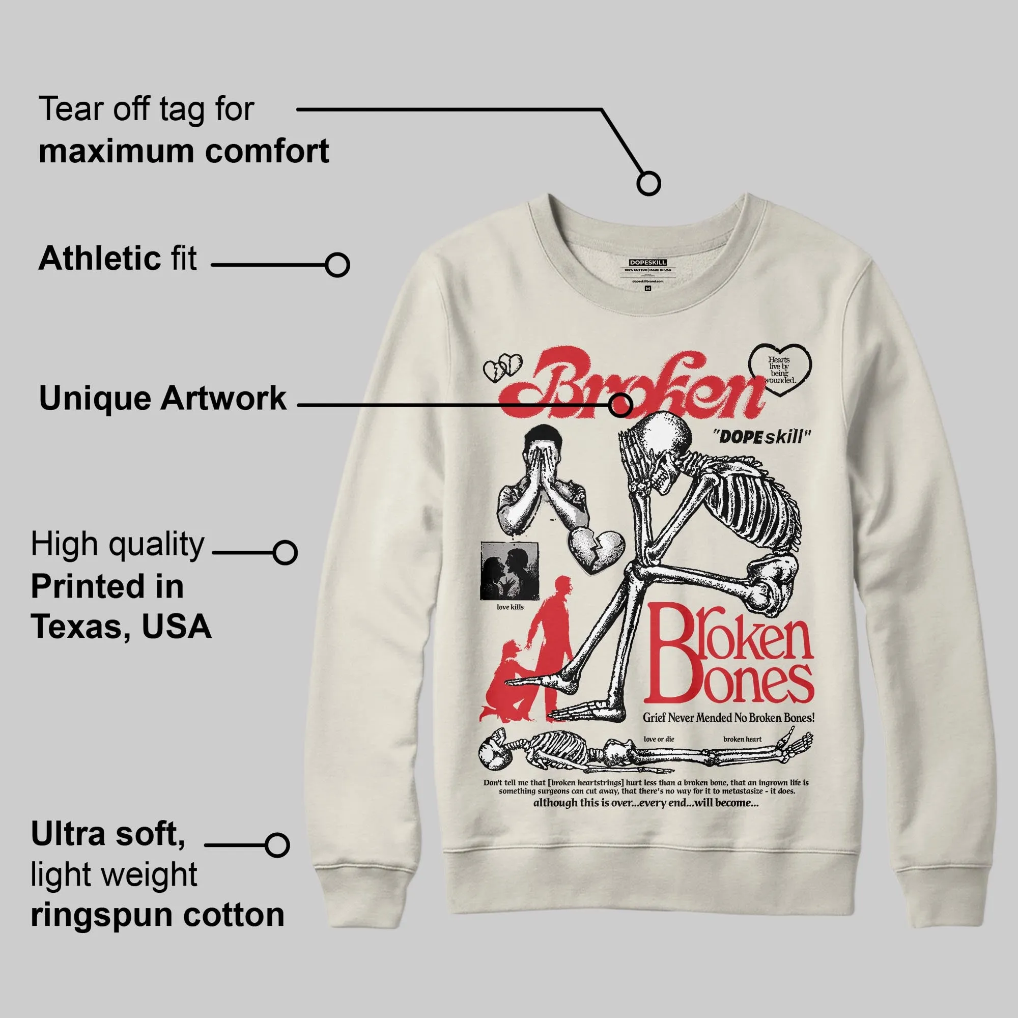 Sail 1s OG DopeSkill Sweatshirt Broken Bones Graphic sold by DopeSkill product image thumbnail 2