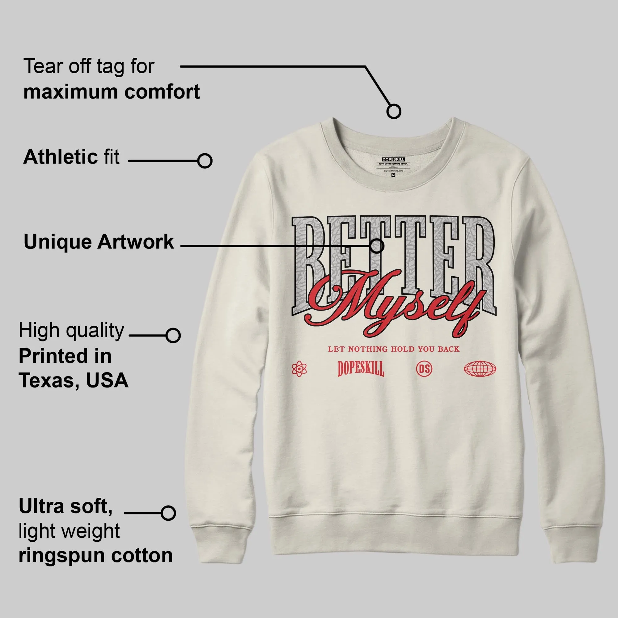Sail 1s OG DopeSkill Sweatshirt Better Myself Graphic sold by DopeSkill product image thumbnail 2