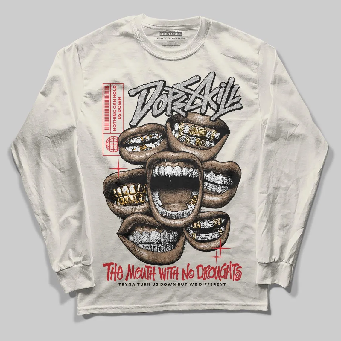 Sail 1s OG DopeSkill Long Sleeve T-Shirt The Mouth With No Droughts Graphic sold by DopeSkill