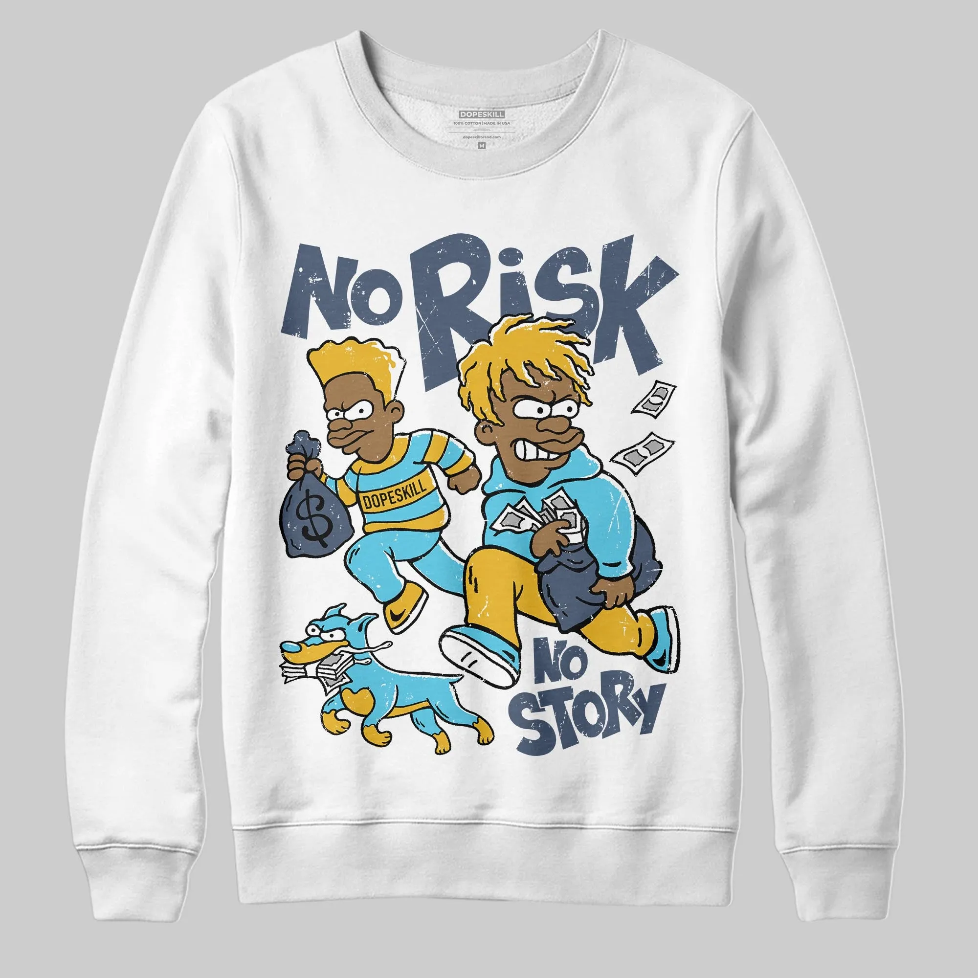 Gamma 11s DopeSkill Sweatshirt No Risk No Story Graphic sold by DopeSkill product image thumbnail 2
