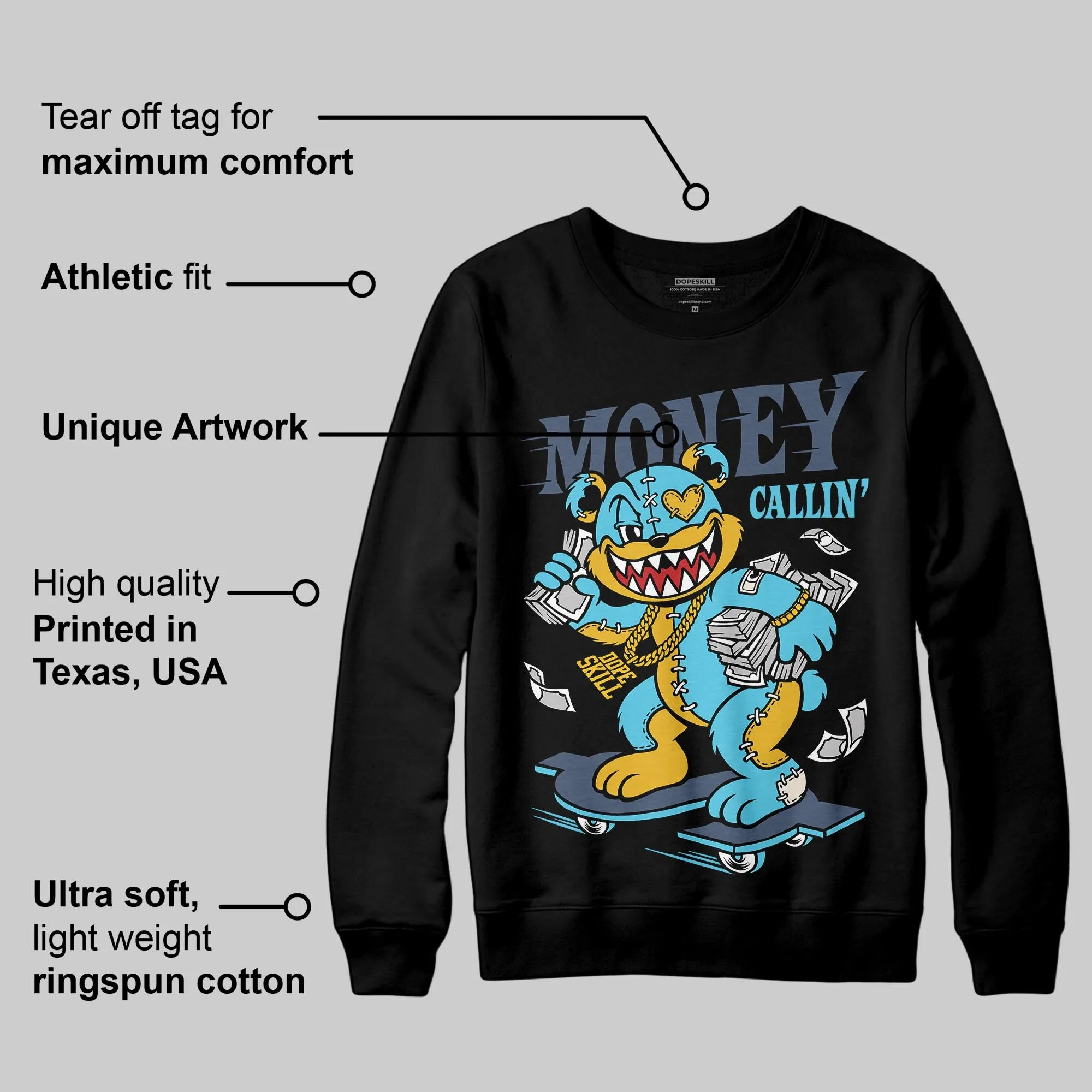 Gamma 11s DopeSkill Sweatshirt Money Callin' Graphic sold by DopeSkill product image thumbnail 3