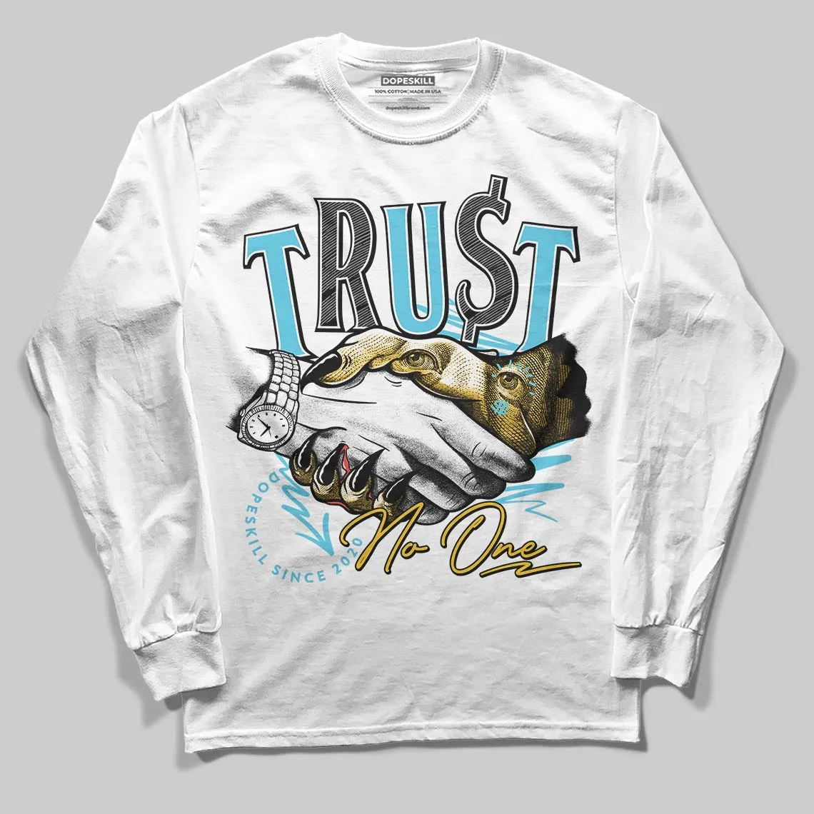 Gamma 11s DopeSkill Long Sleeve T-Shirt Trust No One Graphic sold by DopeSkill product image thumbnail 2
